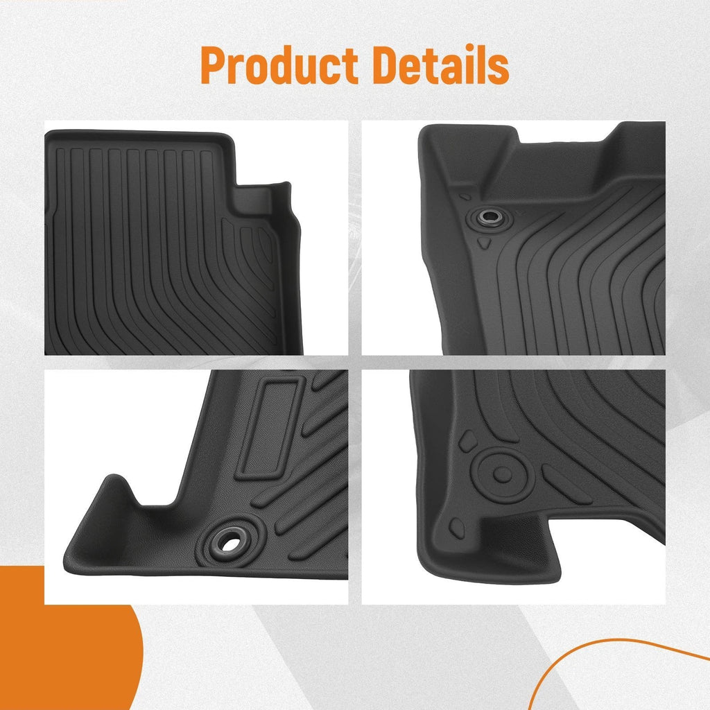 Black TPE Carpet Floor Mats for Honda Accord Sedan (2008–2012)