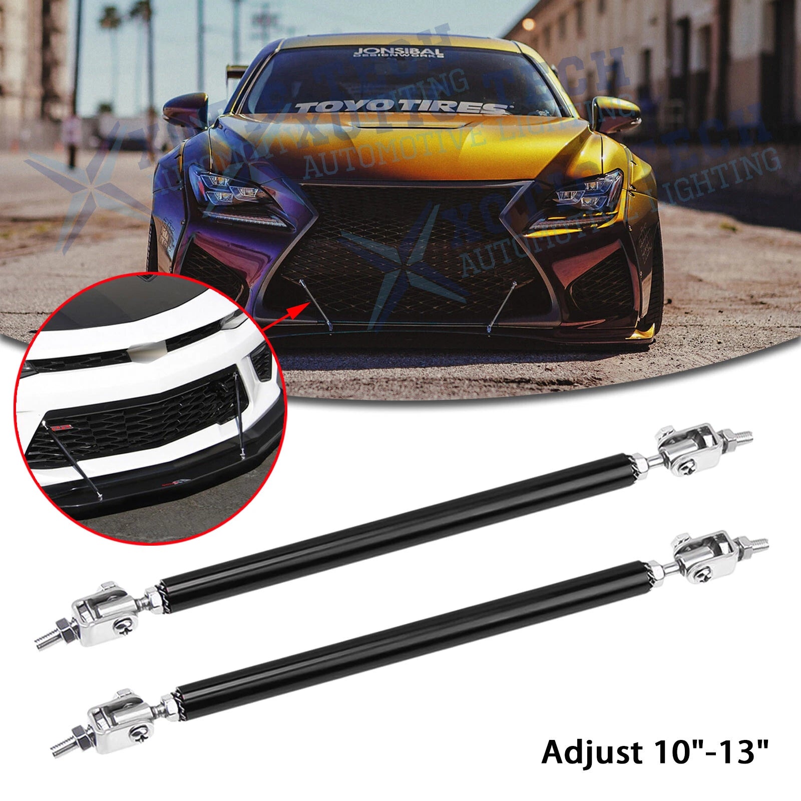 Adjust 10-13 Bumper Strut Rod Splitter Support Diffuser for Lexus IS (2014-2021)