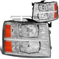Chrome Housing Headlight, Amber Turn Signal, LED Fog Light Set for Silverado (2007–2013)