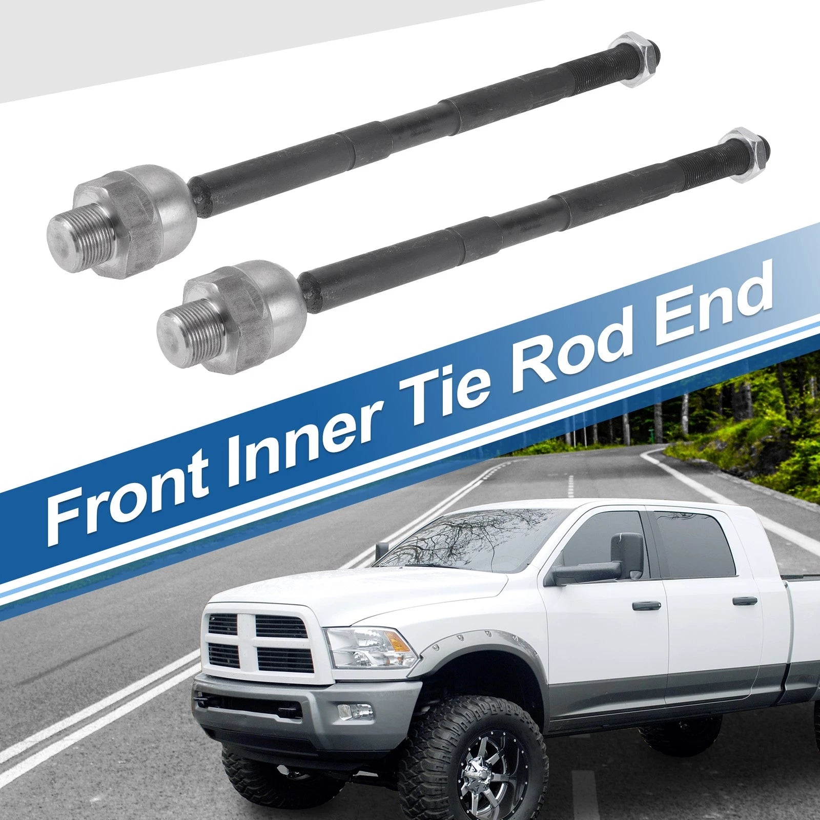 2pcs Front Inner Tie Rod End Links for Dodge Ram 1500 (2002–2005) EV407