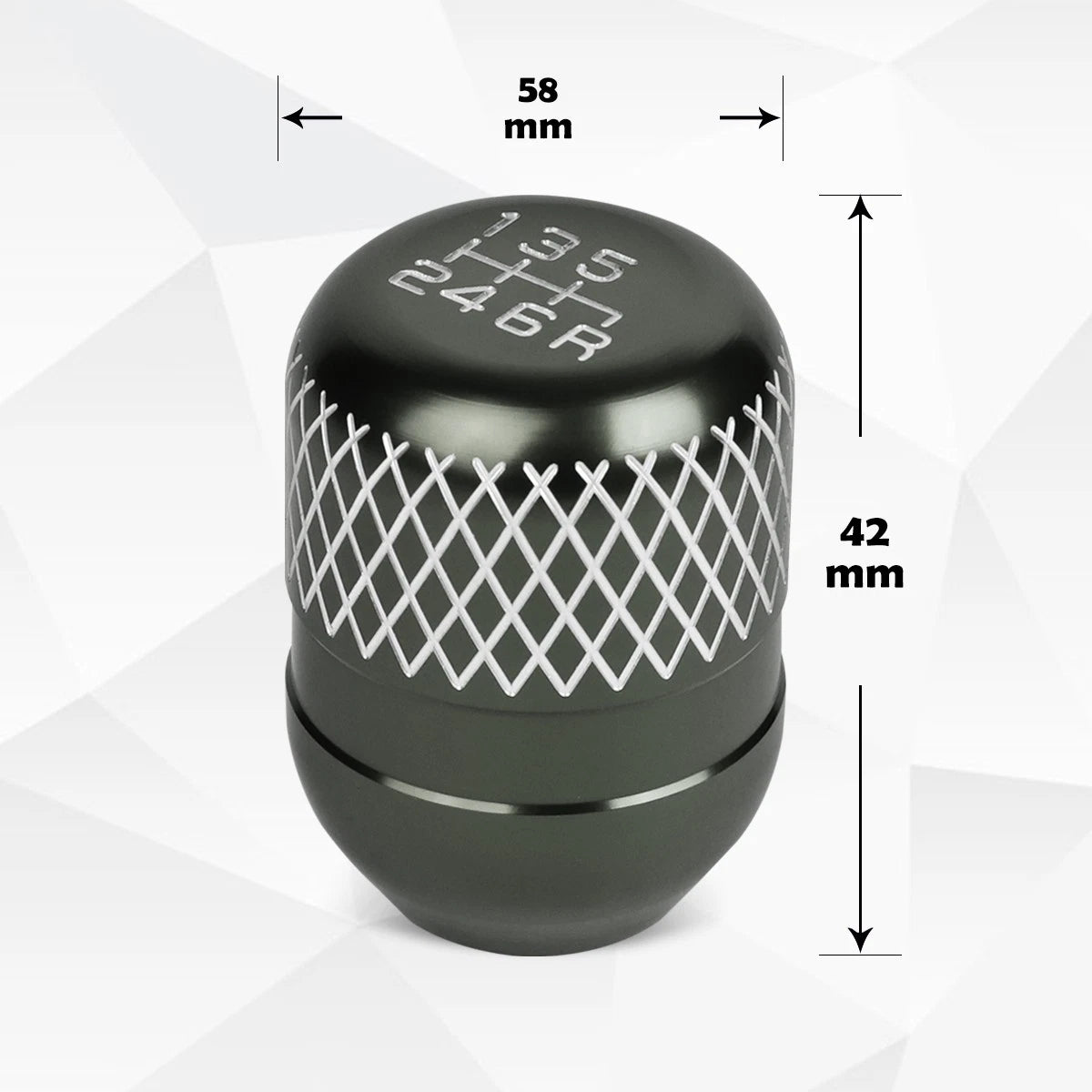 6-Speed Aluminum Shift Knob for Universal JDM Type-R (42mm)