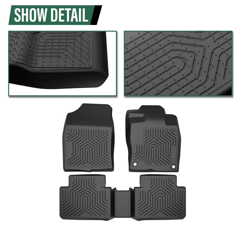 All Weather TPE Floor Mats for Honda Civic (2016–2021) Sedan Hatchback Coupe