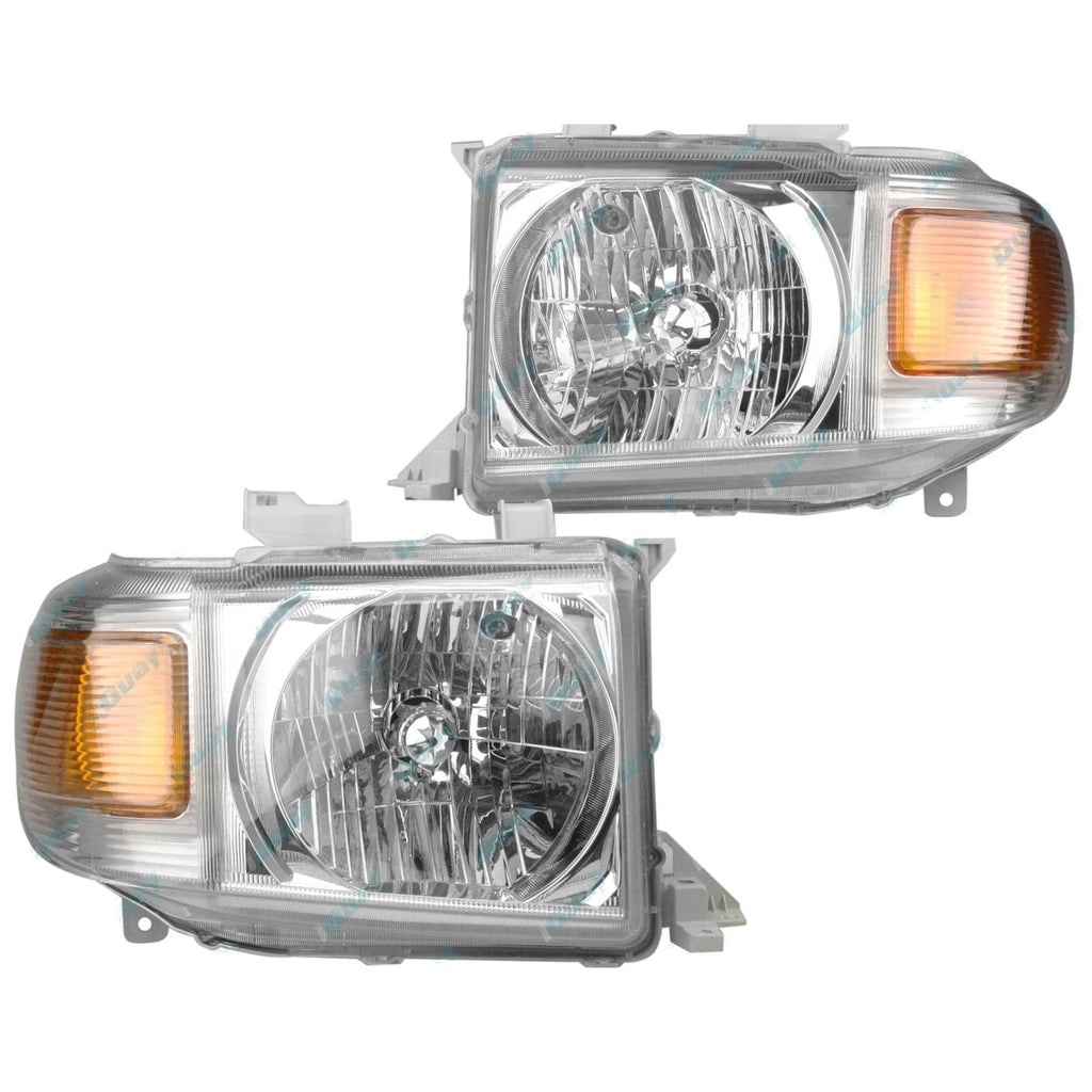 LH+RH Replacement Headlights Pair for Toyota Landcruiser 70 2007-On Left Right