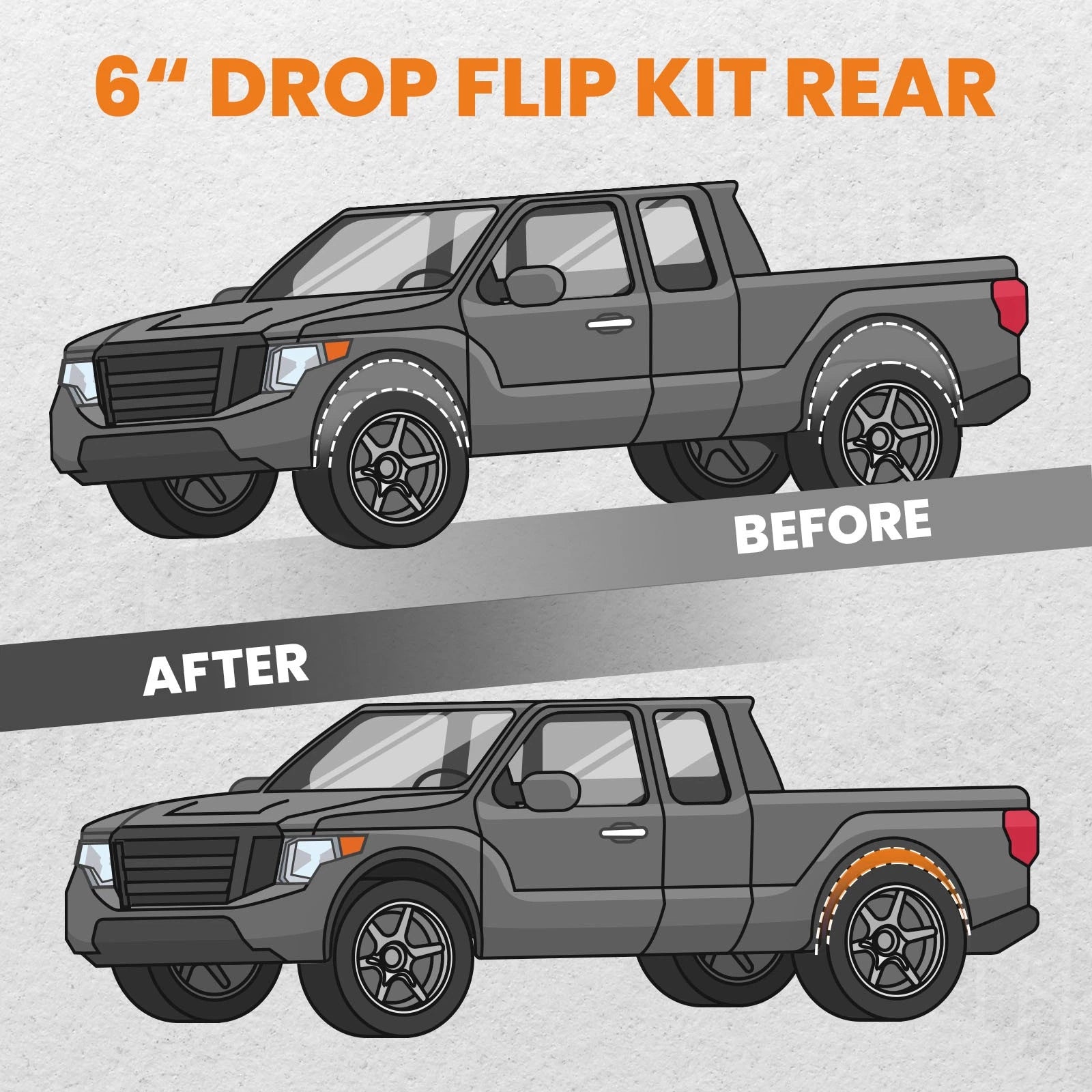 6" Axle Drop Flip Kit for Dodge Ram D100 D150 (1972-1993)
