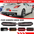 Clear Lens Dynamic LED Turn Signal Brake Light for Nissan 350Z (2003–2009)