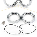Chrome Deep Dish Turn Signal Bezels  for Harley Road King FLHR (1994-2023)