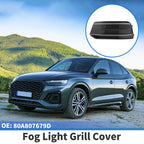 1pc Fog Light Grill for Audi Q5 (2018–2021) No. 80A807679D Black Silver Tone