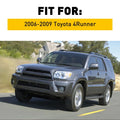 Set of 2 Front Bumper Grille Headlight Filler Trim for Toyota 4Runner (2006–2009)
