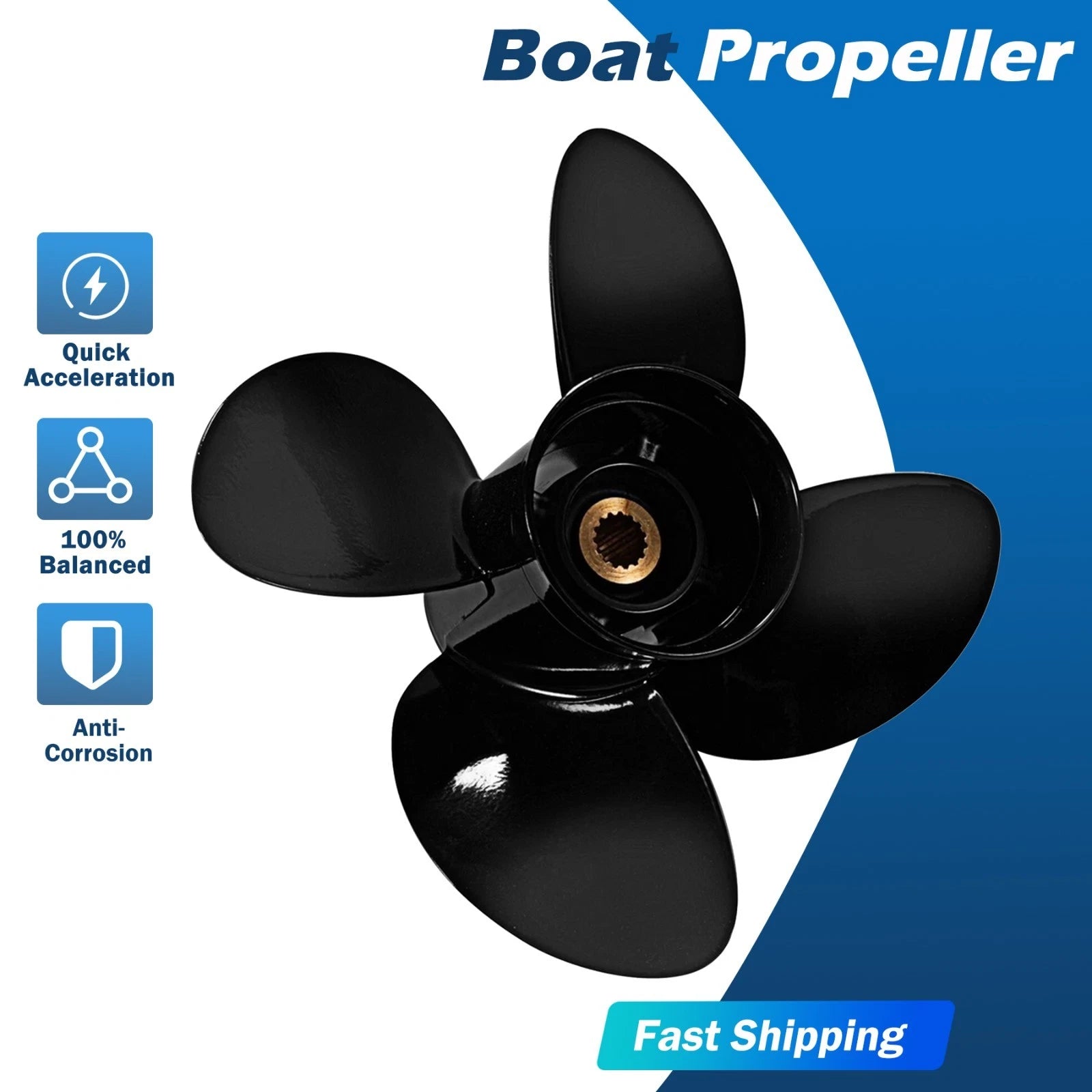 14.5x17 Boat Propeller for Yamaha 15 Spline 150-300HP (RH)