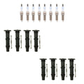 Set of 8 Double Platinum Spark Plugs & NGK Coil Boots for G550 E550 (2000–2006)