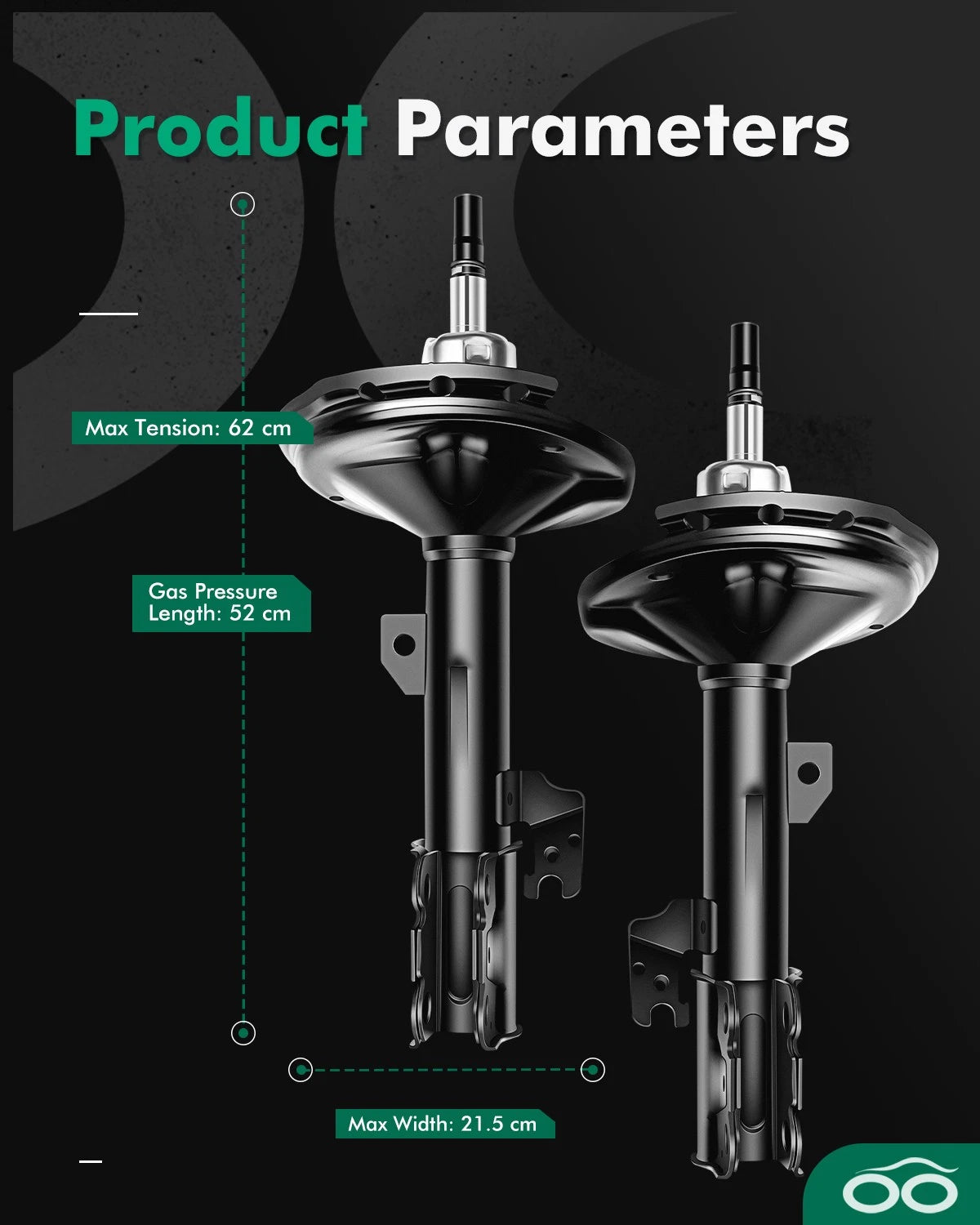 2X Front Shocks Struts Absorber for Lexus RX350 (2007–2009) 7149