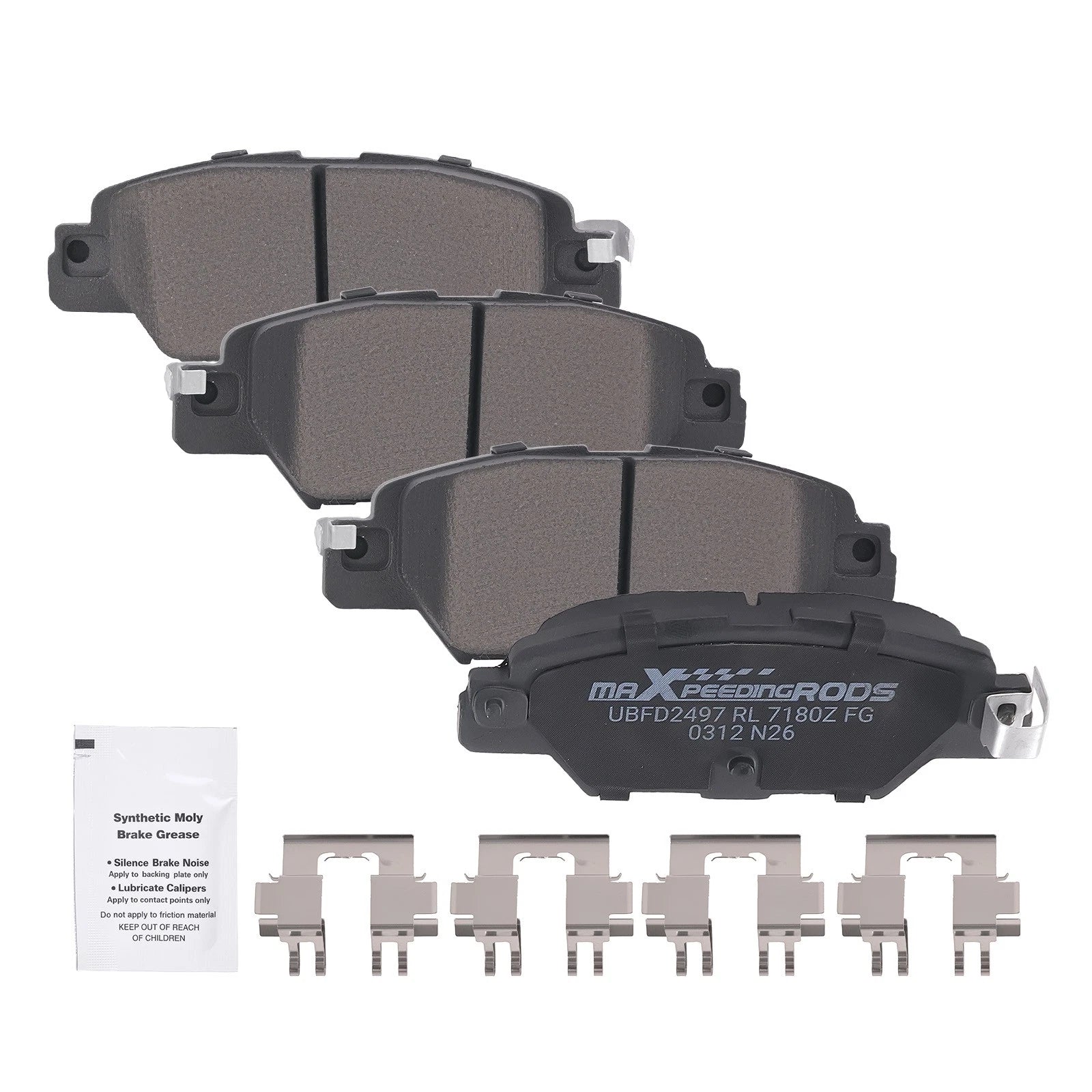 Set of 4 Rear Ceramic Brake Pads for Mazda CX-5 (2016–2025) P-1846 D1846