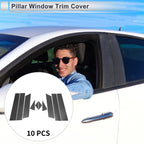 10 Pcs Door Pillar Window Trim for Mazda CX-5 (2017–2024) Carbon Fiber