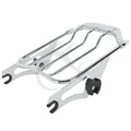 Black/Chrome Detachables Luggage Rack for Harley Road King/Glide (2009–2024)