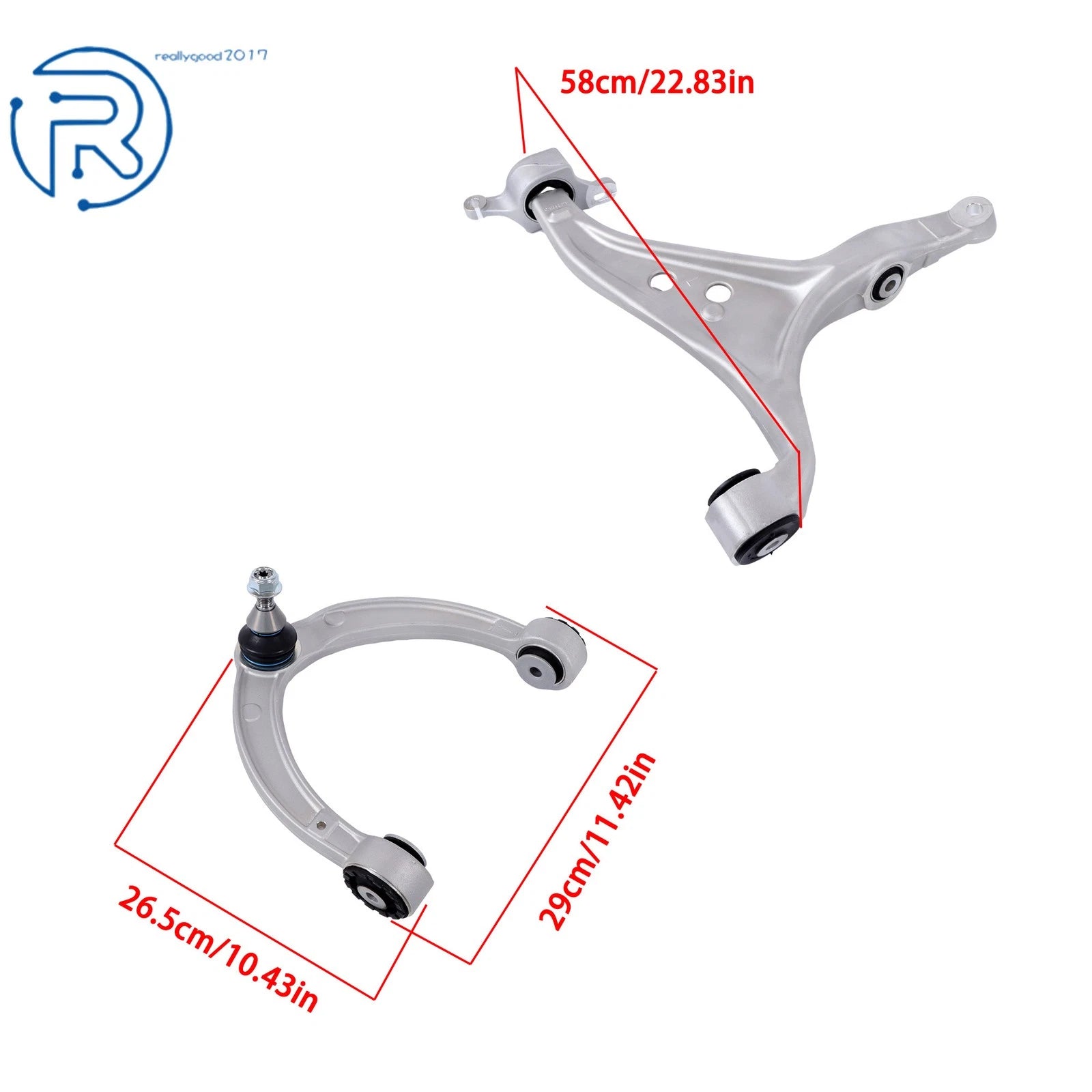 Front Lower & Upper Control Arm 524-539 for Mercedes-Benz X166 (2013–2019)