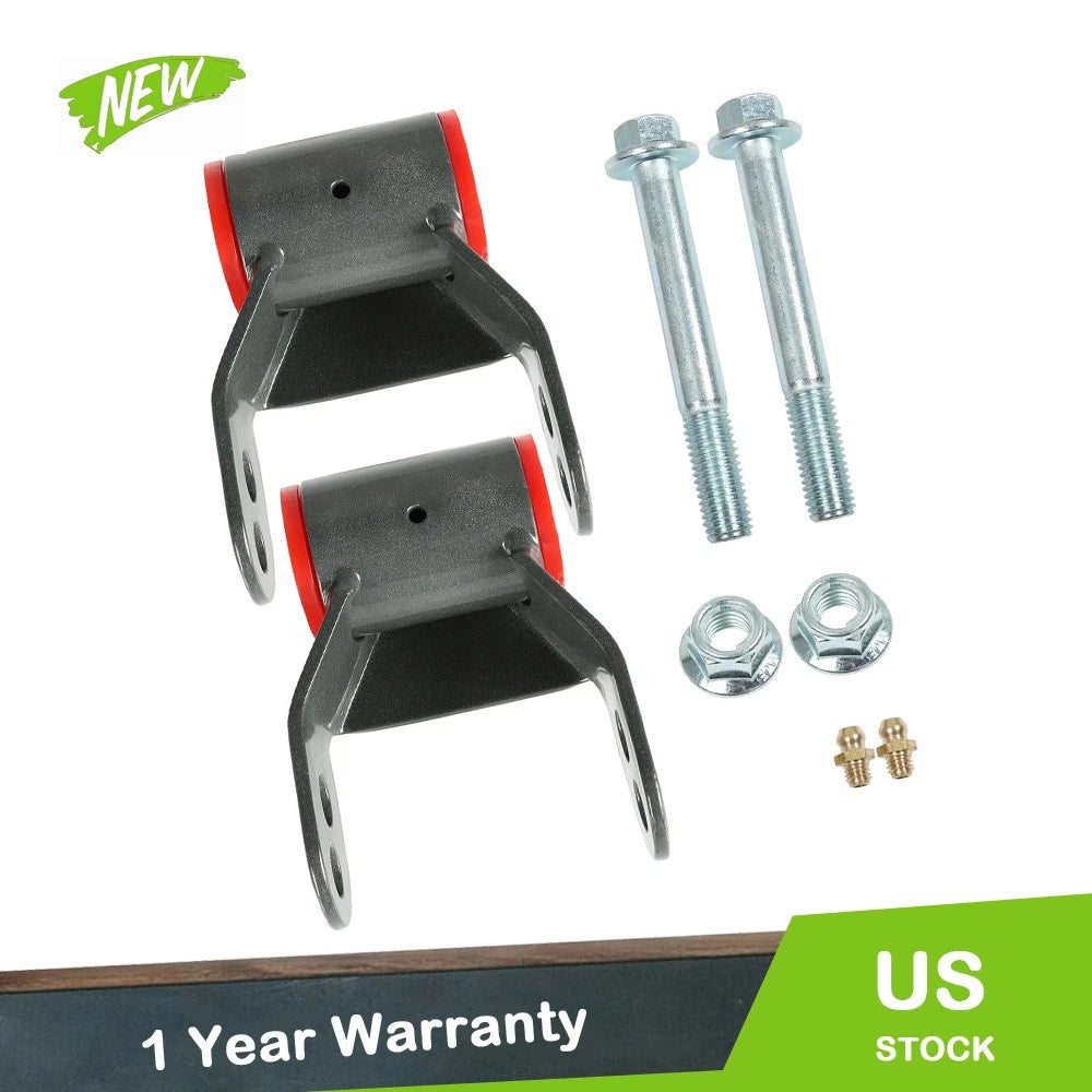 Set of 2 Rear Spring Shackle Kit for Chevy GMC C1500 C2500 2WD (1988–1998)