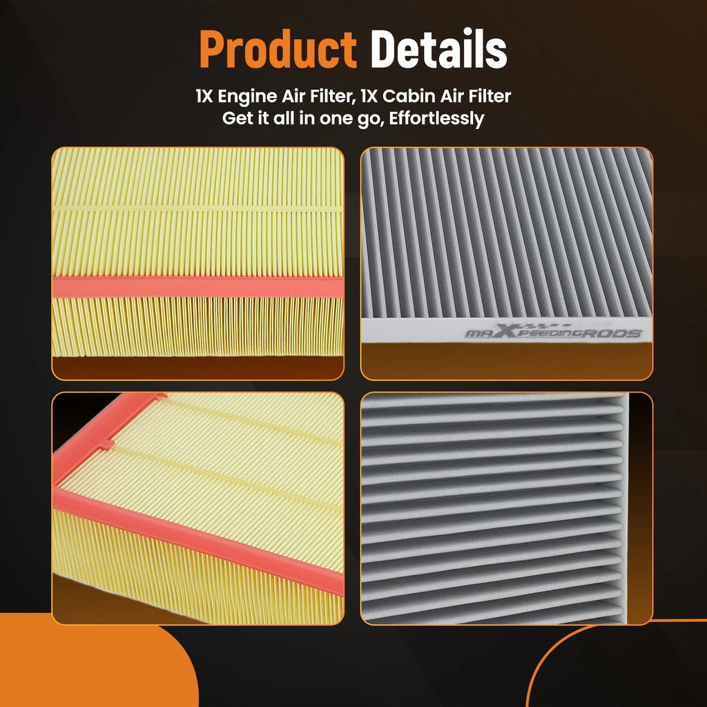 Engine & Cabin Air Filter for Jeep Wrangler/Gladiator (2018-2025)