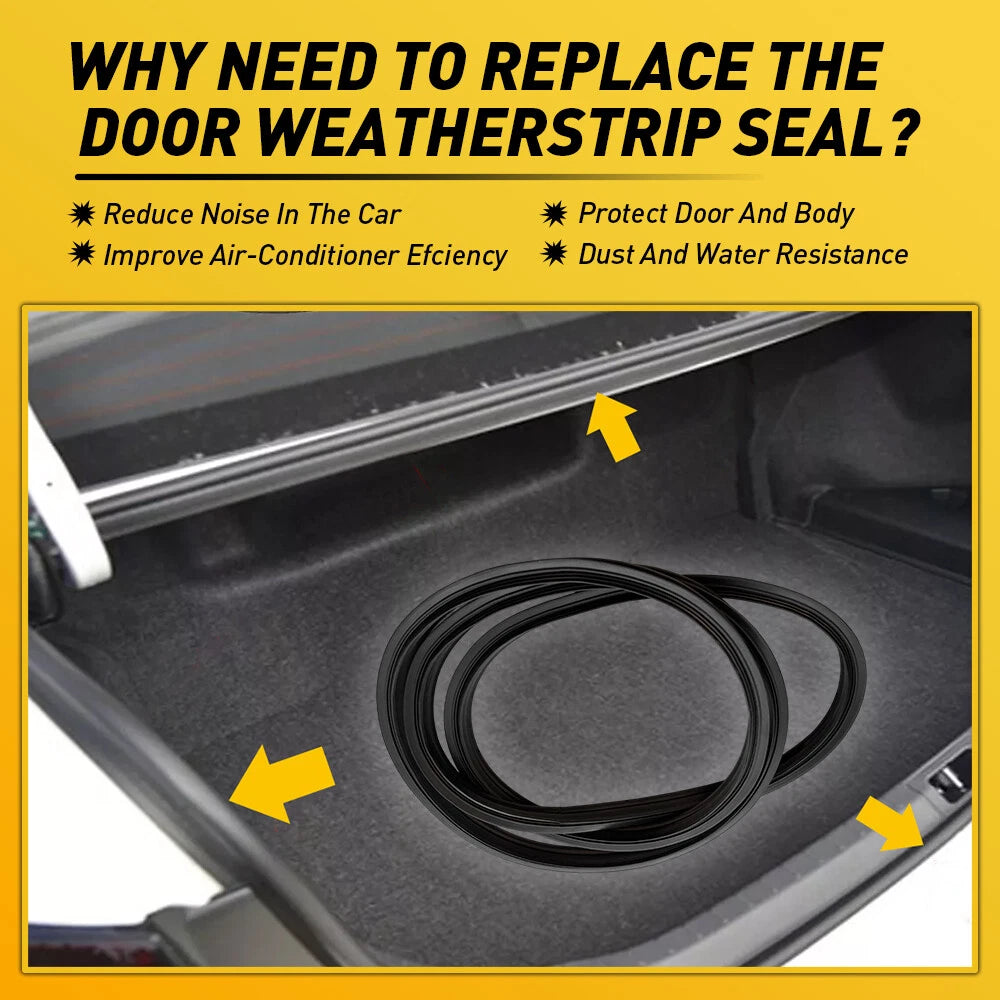Rubber Weatherstrip Rear Trunk Lid Seal for Toyota Corolla/Matrix (2003–2008)