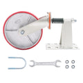 Set of 4 8 Inch Gate Castor Wheels for Fence Gate (360 Degree)