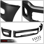 OE Style Front Bumper for Ram 2500 3500 (2019–2024) W/Foglight Holes, Black Steel