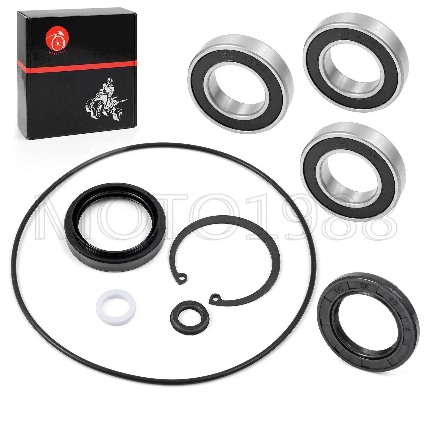 Rear Axle Brake Drum Kit Bearings & Seals for Honda Recon (1997–2006)