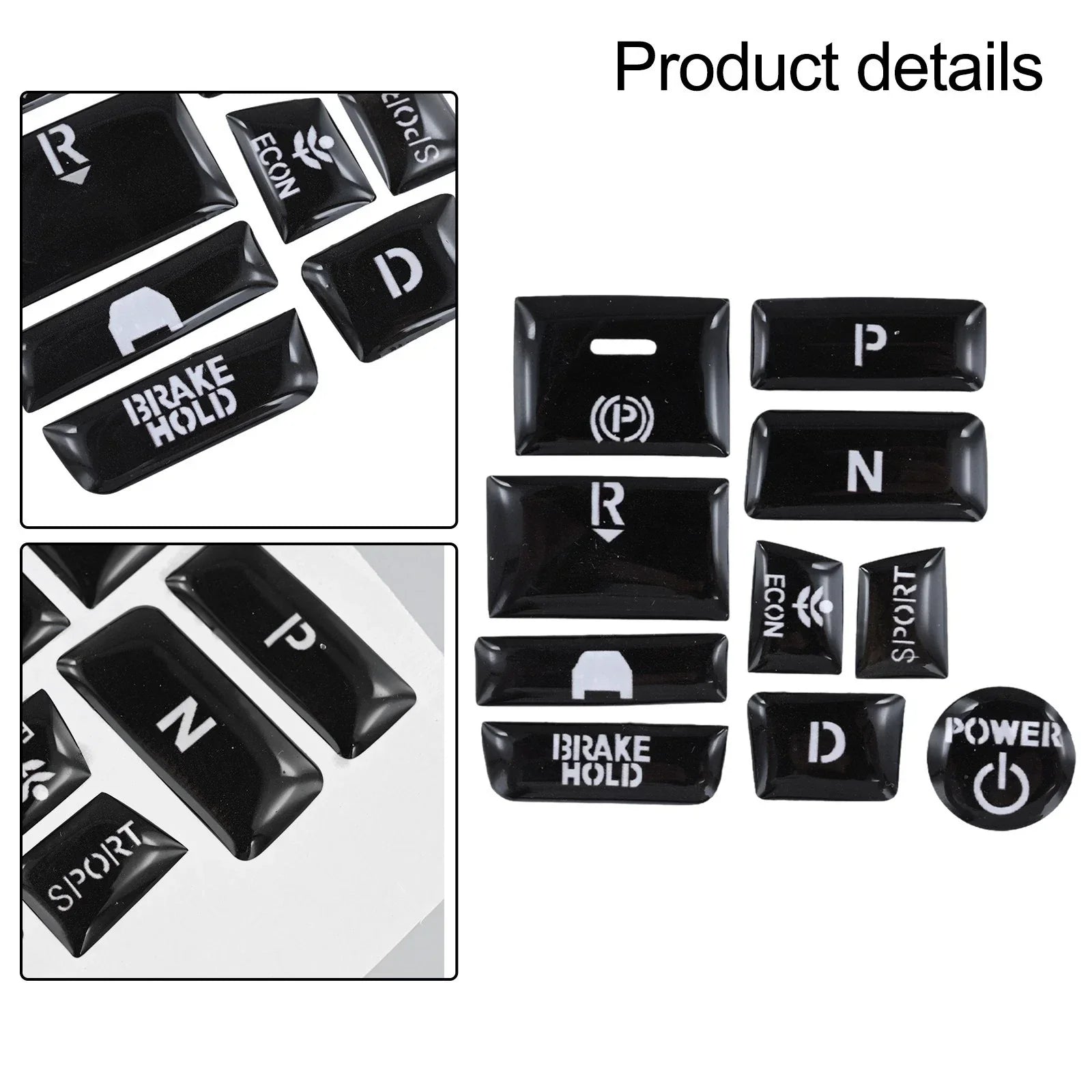 Rubber Handbrake Parking Button Cap Cover Decal for Accord