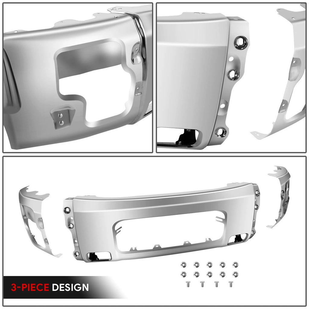 Chrome Front Bumper Face Bar w/Foglight Holes for Nissan Armada Pathfinder Titan (2004–2015)