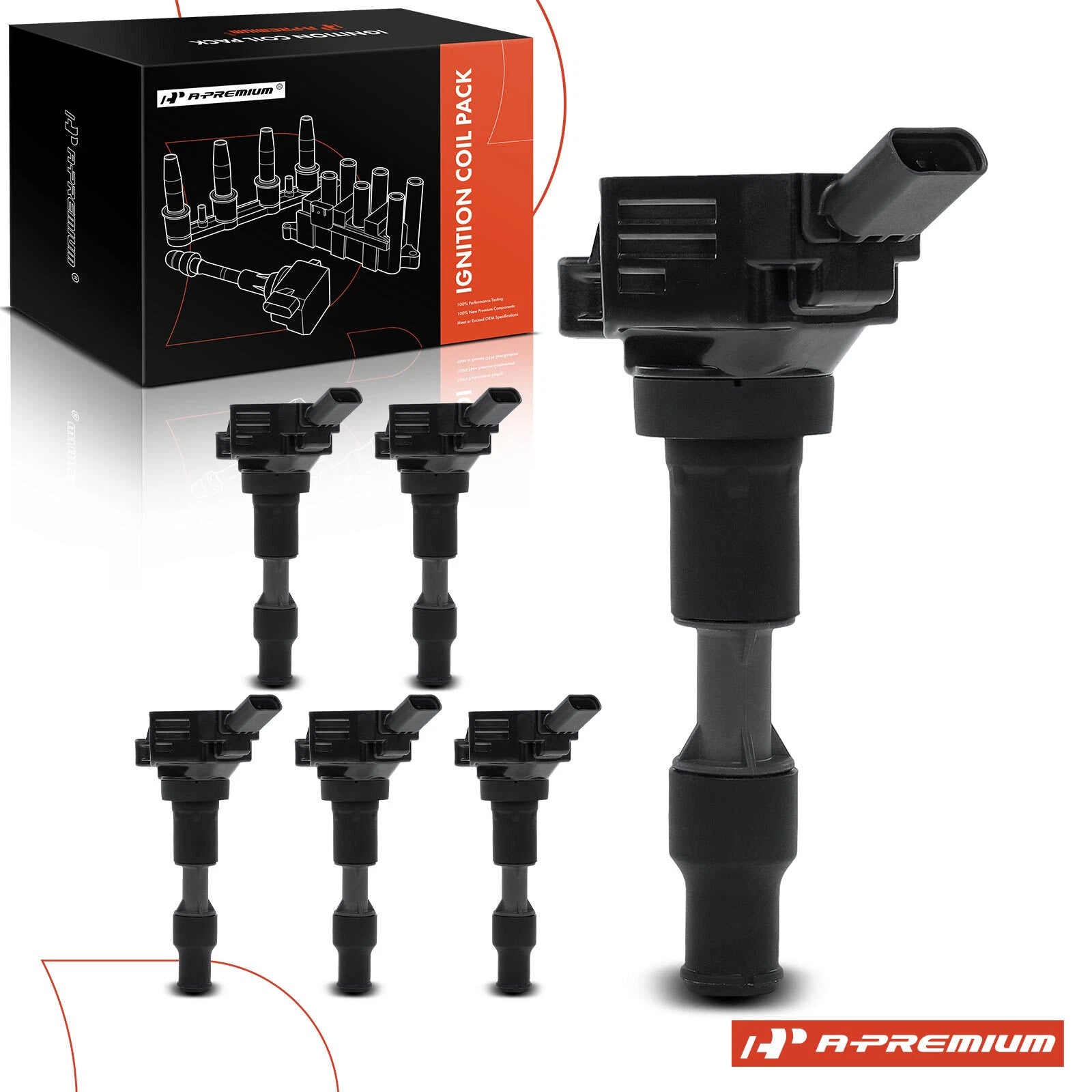 Set of 6 Ignition Coils for Kia Sedona (2018–2021), Sorento (2018–2020), Telluride (2020), Hyundai