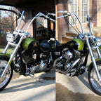 16" Rise Ape Hanger Handlebars 1.25" Fat for Harley Softail Dyna Sportster