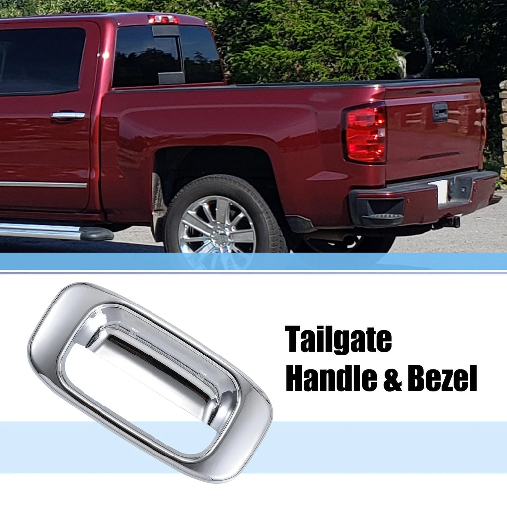 Set of 2 Chrome Tailgate Handles & Bezels 15228539 for Chevrolet GMC 