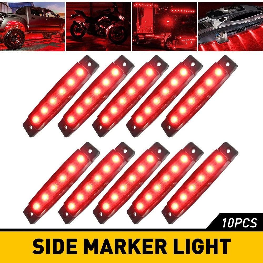 LED Smoked Marker Side Lights for Truck Trailer (Waterproof)