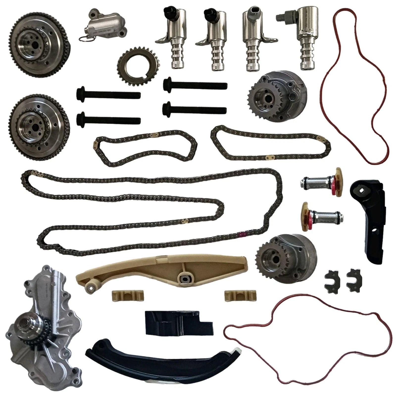 Engine Timing Chain Kit with Water Pump for Ford Explorer Flex Taurus Edge (2009–2019)