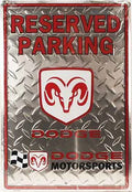 Reserved Parking Lot Sign for Motorsports Garage Decor