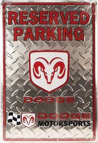 Reserved Parking Lot Sign for Motorsports Garage Decor