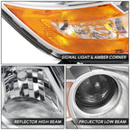 Right Side Projector Headlight Lamp Chrome for Honda Odyssey (2011–2013)