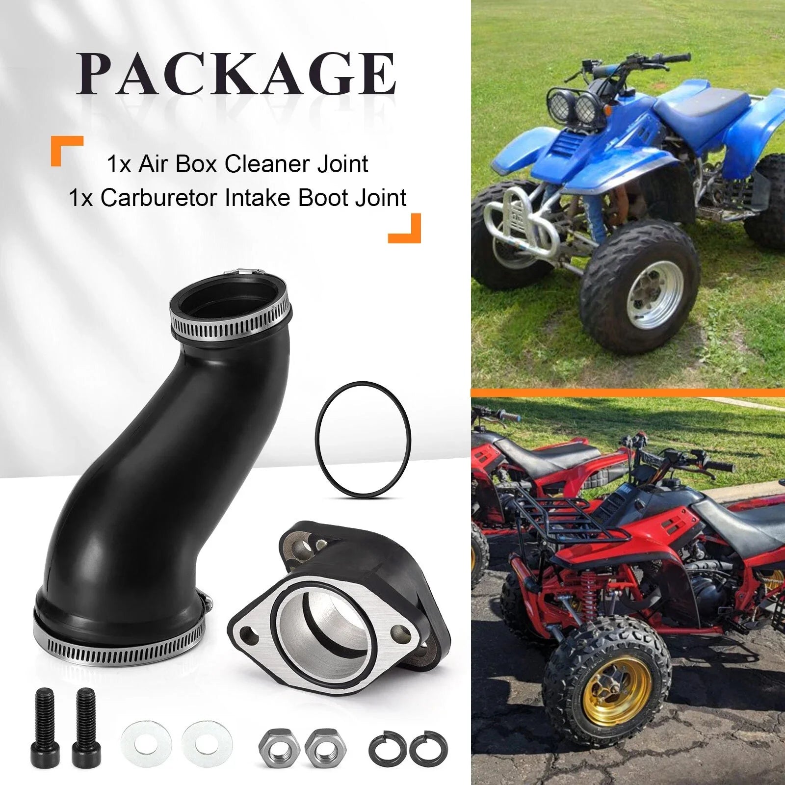 AIR BOX JOINT W/ CARB INTAKE BOOT for YAMAHA WARRIOR 350