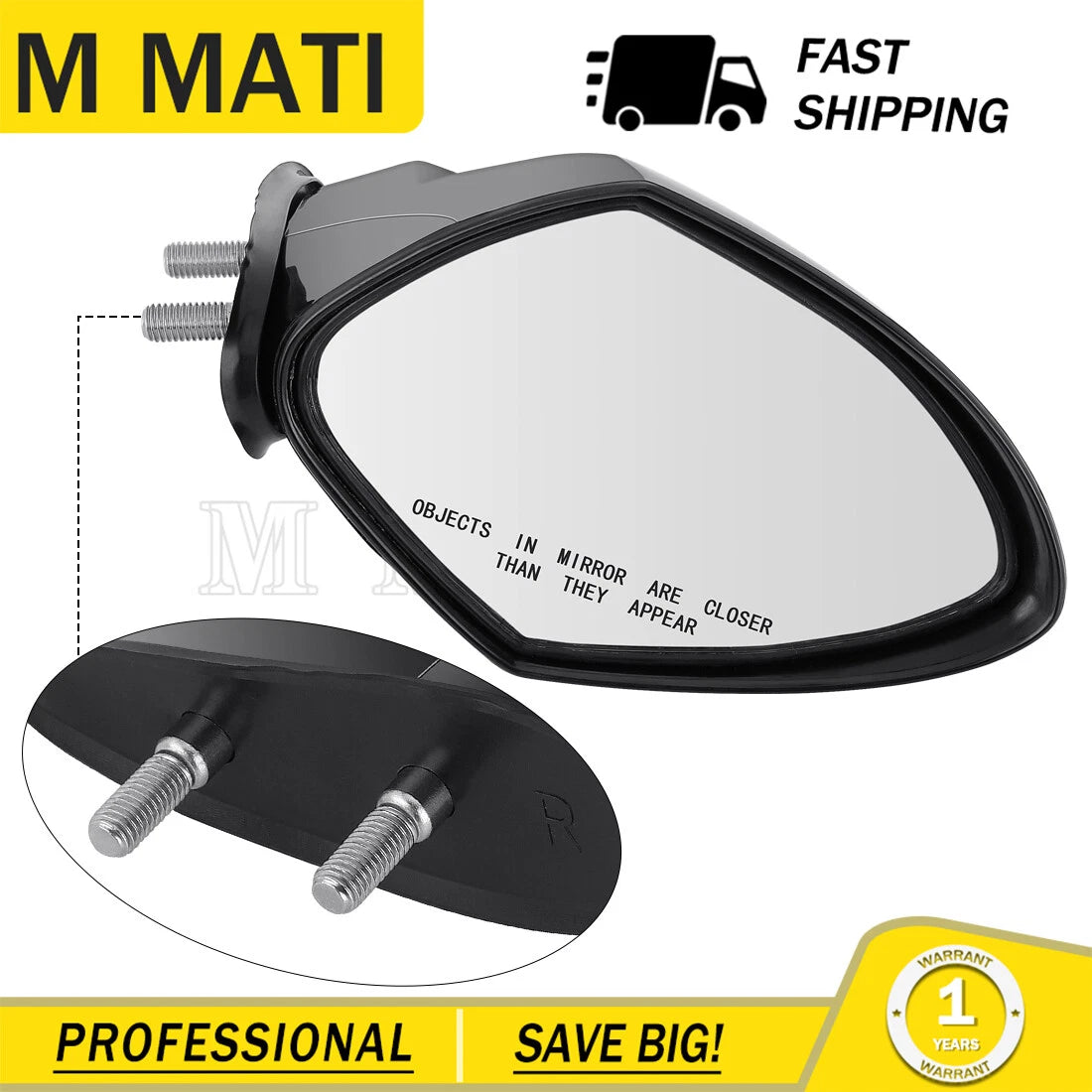 Right Side Mirror for Yamaha VX1100 WaveRunner (2005–2009)