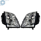 Set of 2 Headlights for Cadillac STS (2005–2011) Halogen Clear Lens Black Housing