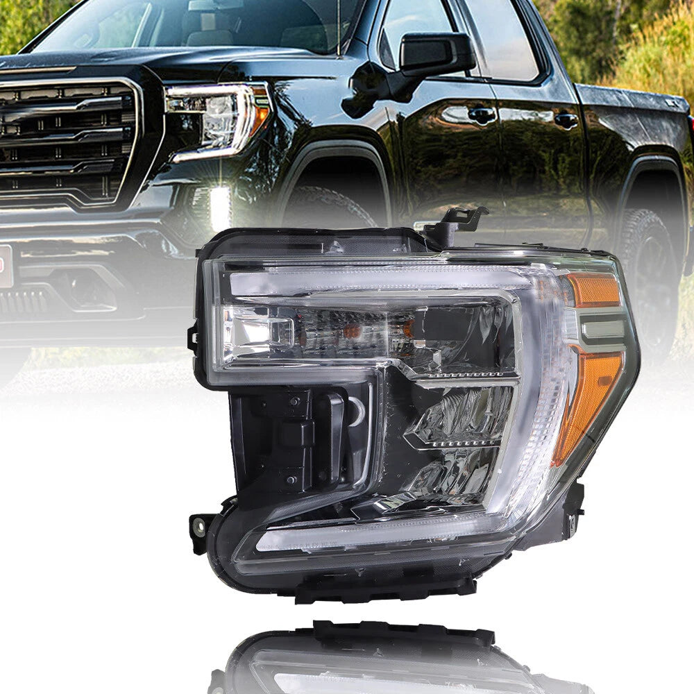 Headlight with DRL Chrome for GMC Sierra 1500 (2019–2021)