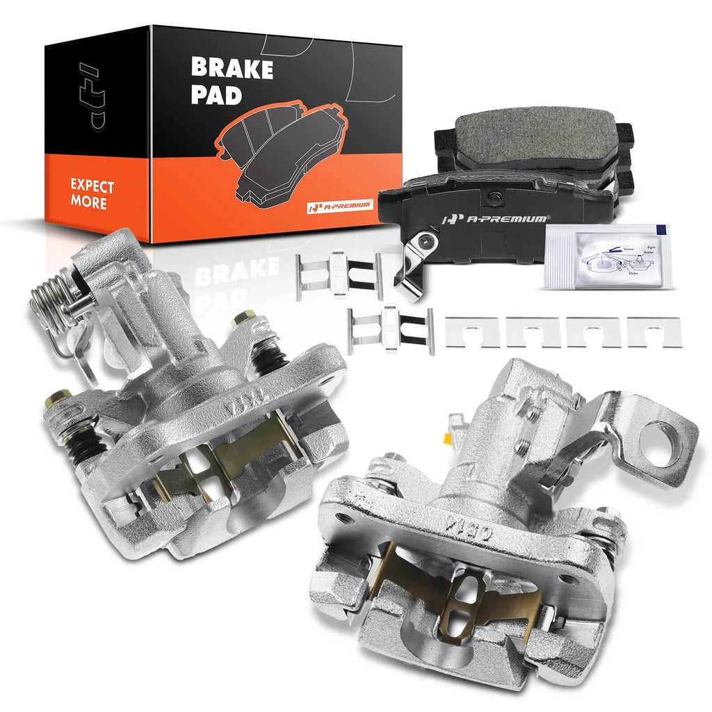 Set of 6 Rear Disc Brake Calipers & Pads for Honda Civic Acura Integra
