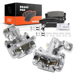 Set of 6 Rear Disc Brake Calipers & Pads for Honda Civic Acura Integra