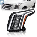Headlight Assembly LH for Cadillac Escalade (2015–2020) LED Black Housing
