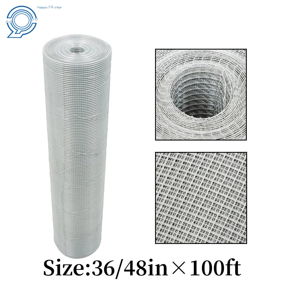 Set of 4 Galvanized Chicken Wire Fence Rolls 36" x 100'