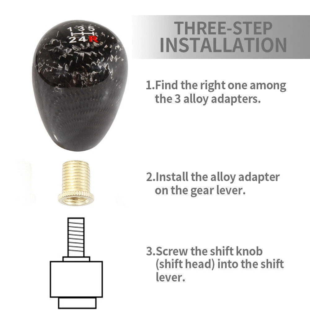 Carbon Fiber Gear Shift Knob for Universal Fit (2010–2023)