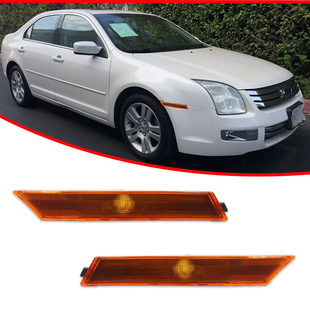 2X Amber Lens Front Side Marker Lights for Ford Fusion & Mercury Milan (2006–2009)