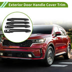 Exterior Door Handle Cover Trim for Kia Sorento MQ4 (2021–2025) Carbon Fiber Black