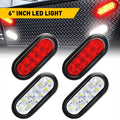 2X Oval LED Stop/Turn/Tail Brake Lights for Trailer Truck (Sealed Waterproof)