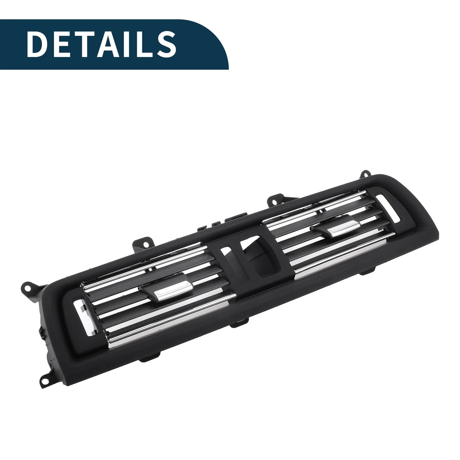 Center Dash A/C Outlet for BMW 550i (2010–2015) No. 64229166885 Black Silver Tone