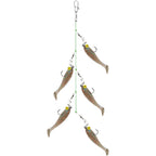 Set of 5 Soft Silicone Fishing Lures with Swivel Hook (55CM, 7CM)