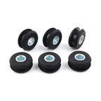 6X Black Gas Tank Mounts for Harley Softail (FXWG) - Rubber Grommets
